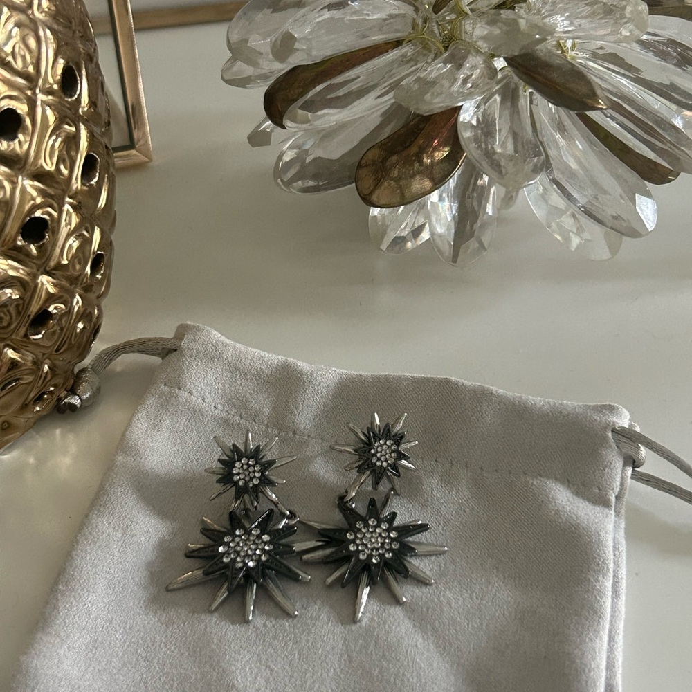 Silver Starburst Earrings